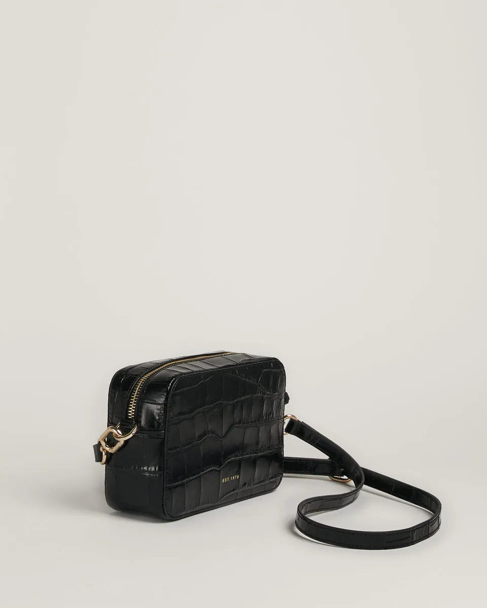 Farley Leather Crossbody Bag | Black