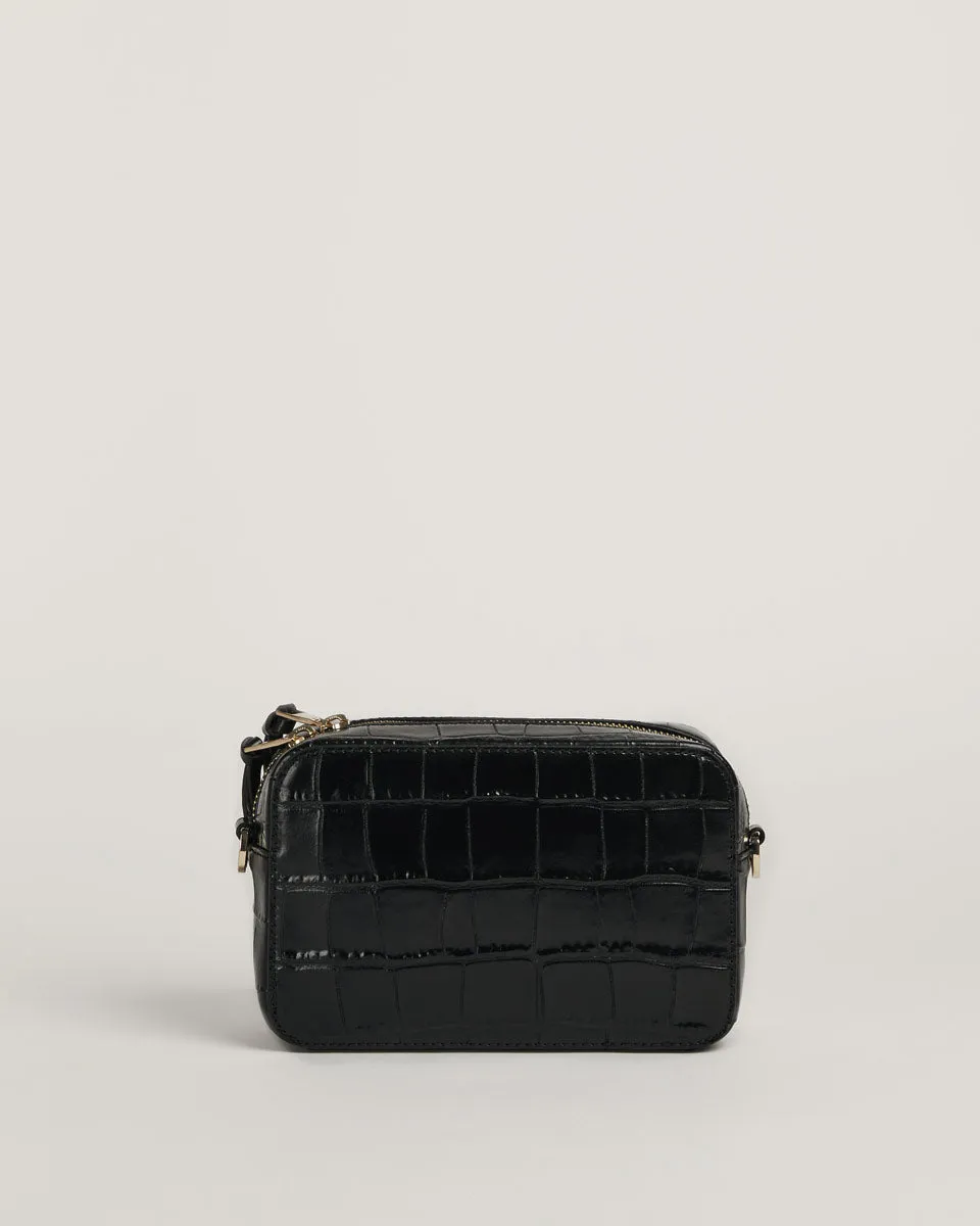 Farley Leather Crossbody Bag | Black