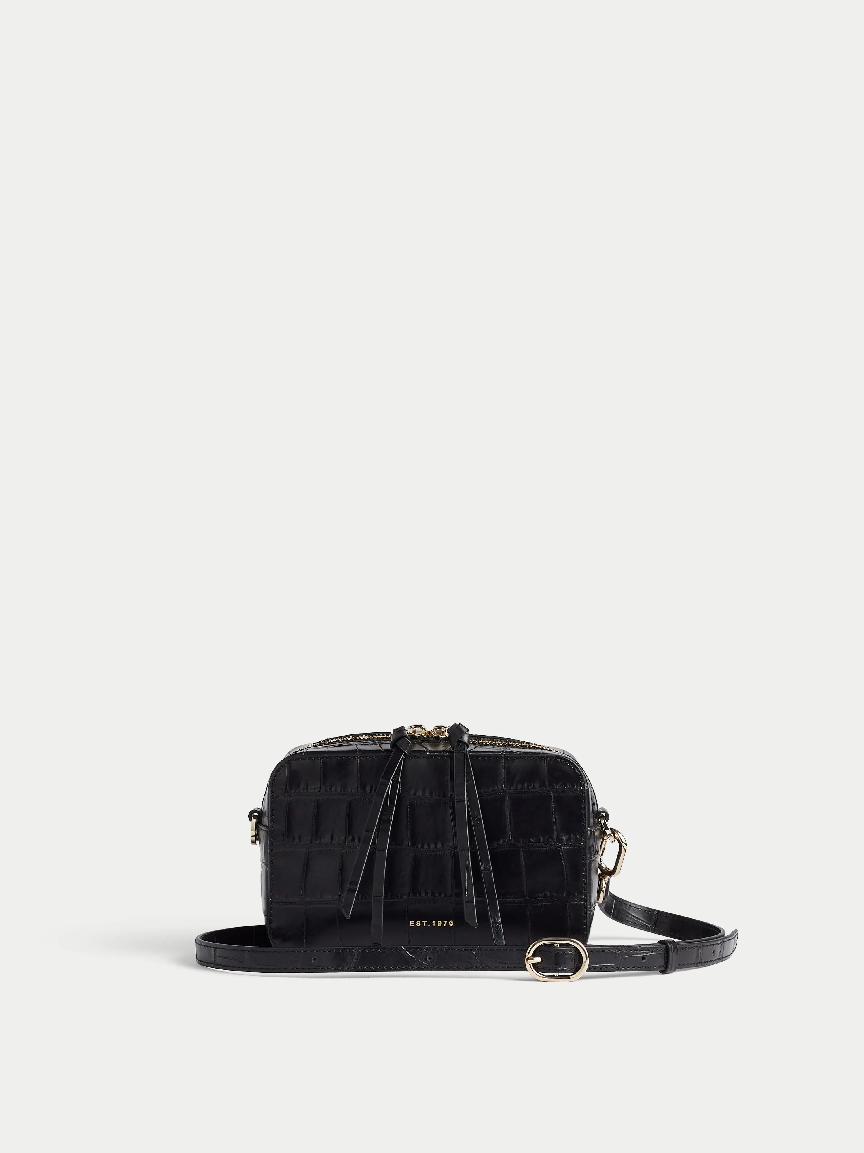 Farley Leather Crossbody | Black