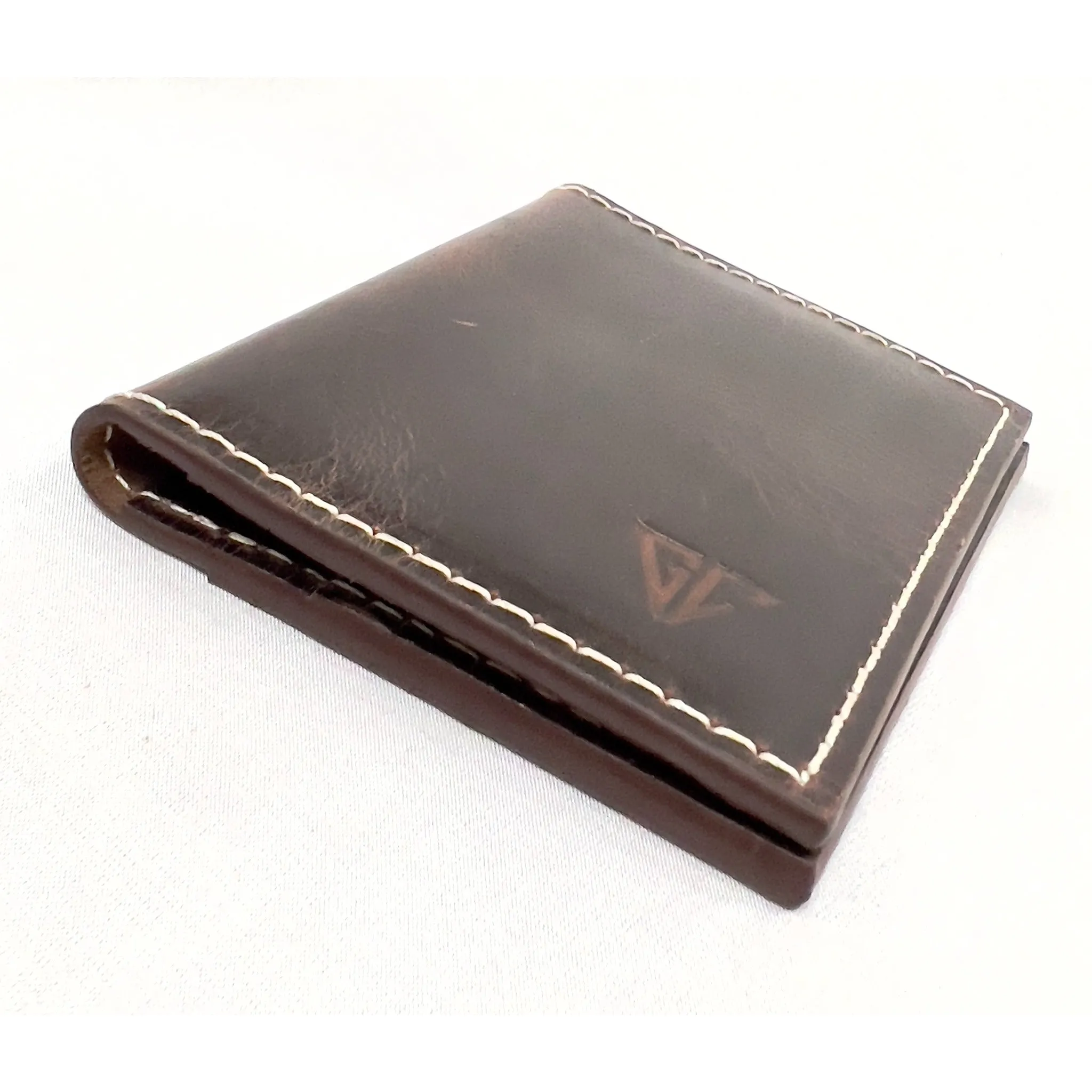 FOREST BIFOLD LEATHER CARD HOLDER-BROWN