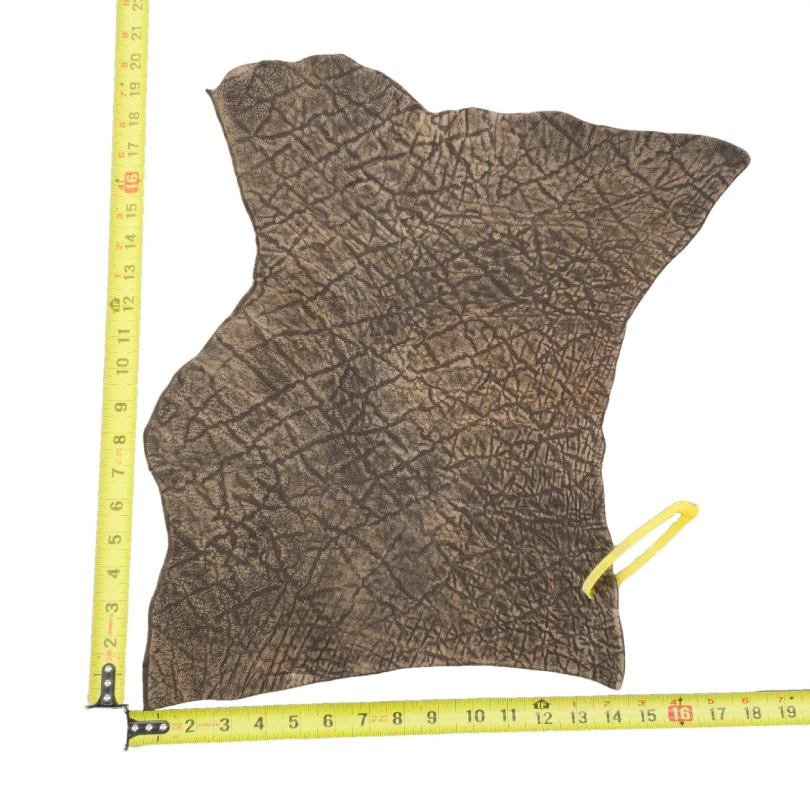 Genuine Elephant Leather Hides, Brown Safari Non-Stock, 4-5 oz, 1-4 Sq Ft