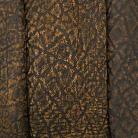 Genuine Elephant Leather Hides, Cognac Safari Non-Stock, 4-5 oz, 1-4 Sq Ft