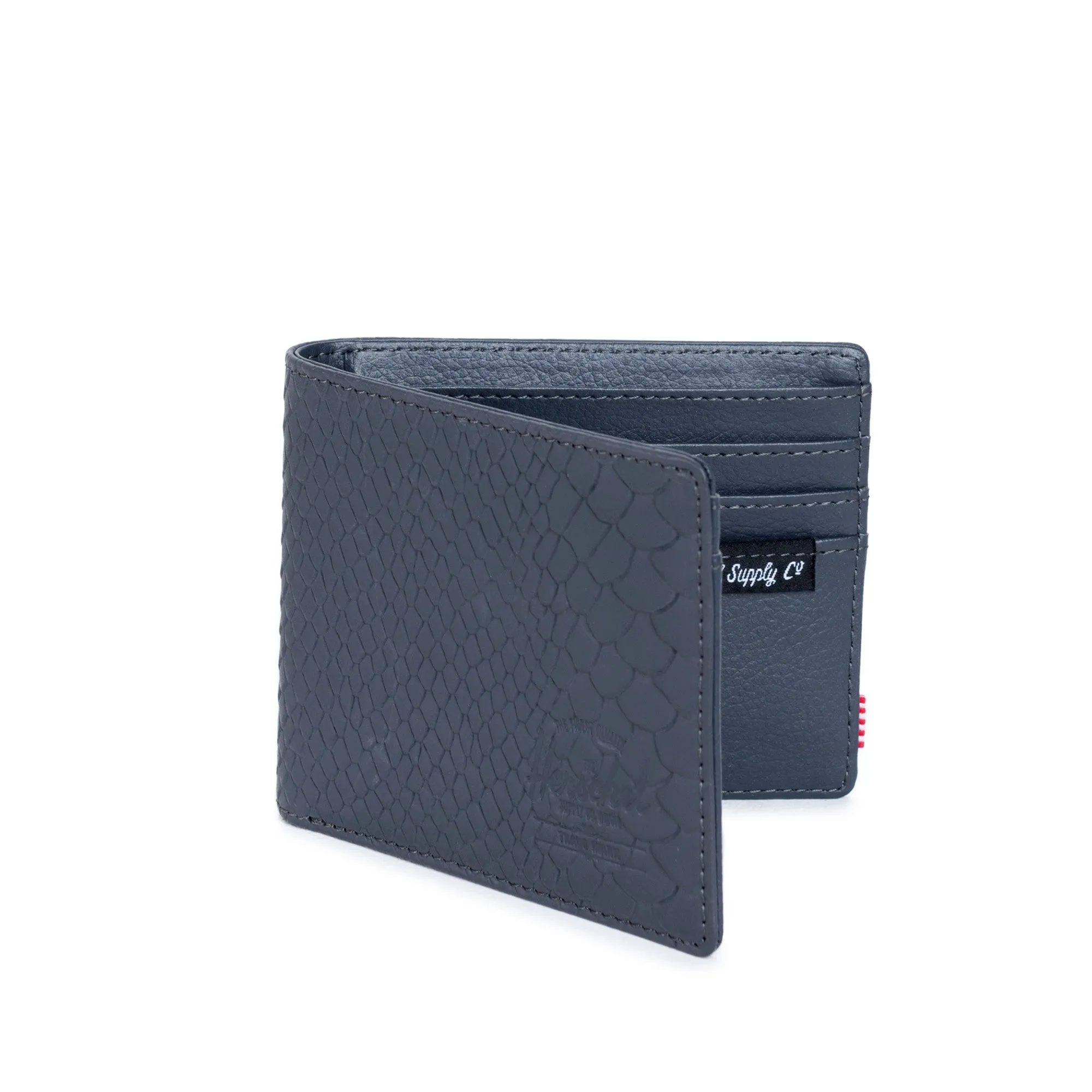 Herschel Hank Leather Wallet - Charcoal Snake