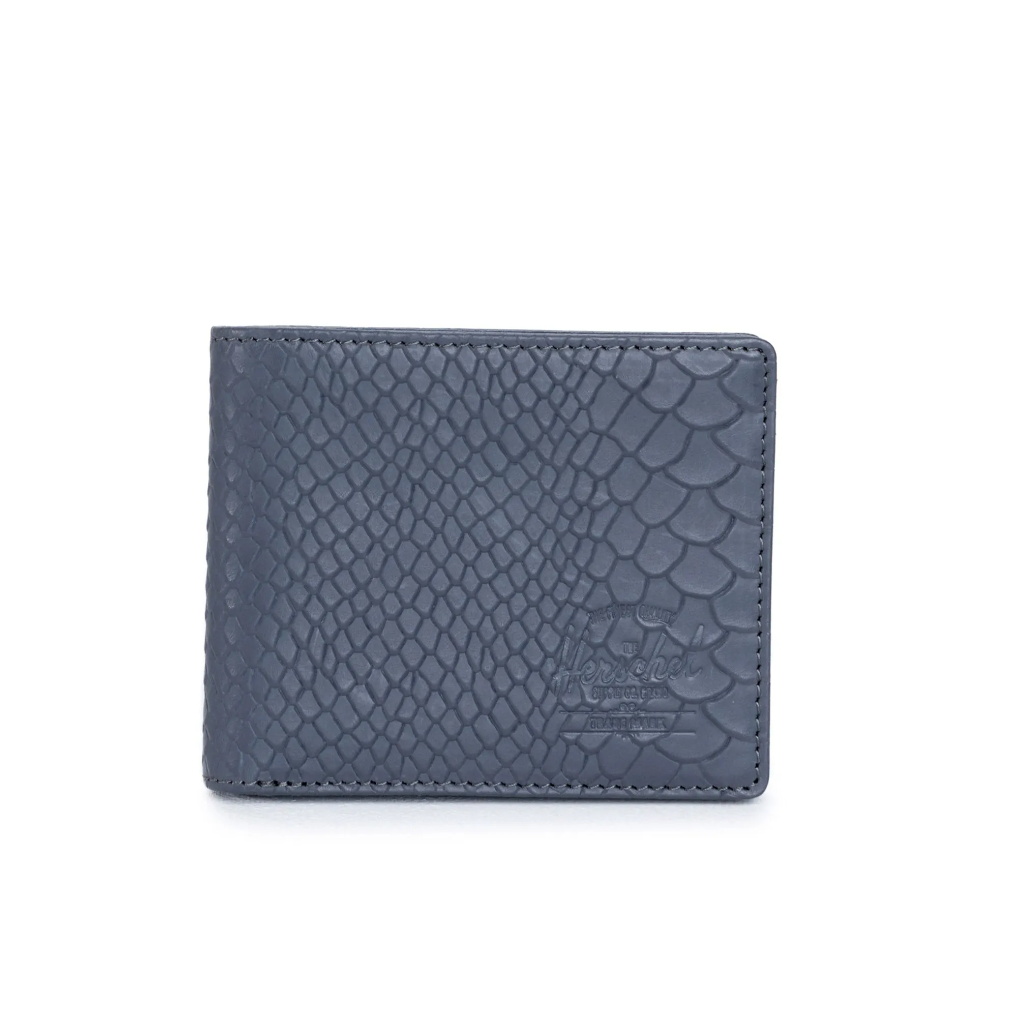 Herschel Hank Leather Wallet - Charcoal Snake