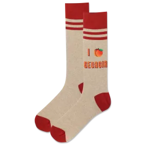 HOTSOX Men's I Peach Georgia Crew Sock