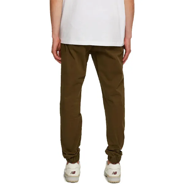 Kuwallatee Men's Pants - Mid-weight Chino Jogger - Olive