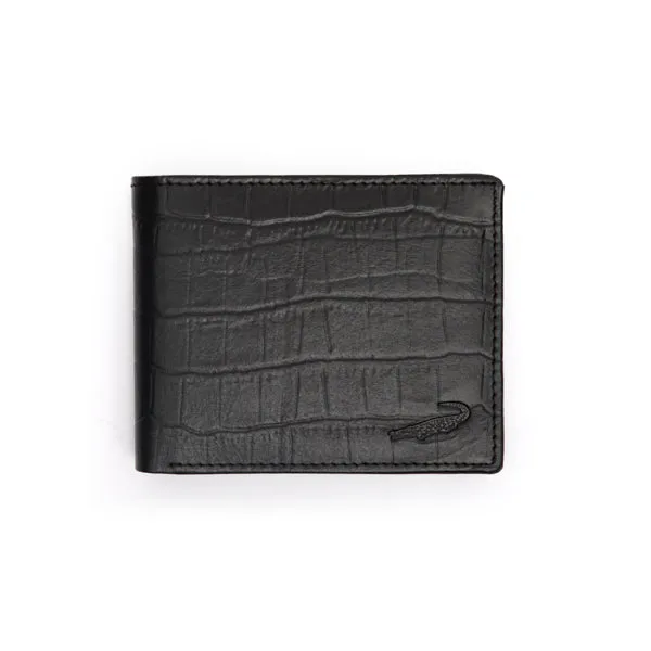 Luxury Crocodile Bifold-Black