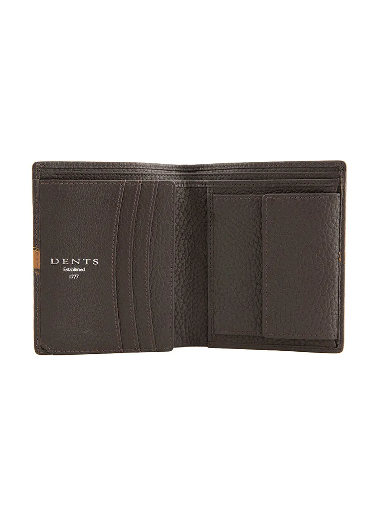 Men's Pebble Grain Leather Bifold Wallet with RFID Blocking and Coin Purse