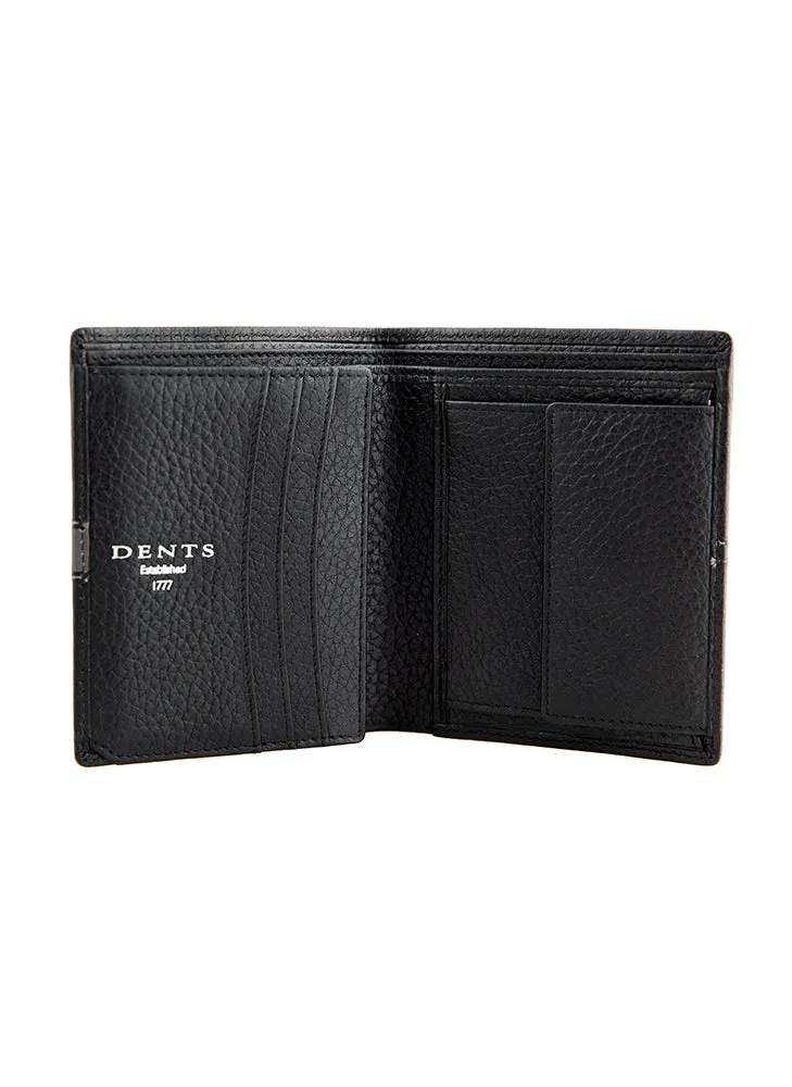 Men's Pebble Grain Leather Bifold Wallet with RFID Blocking and Coin Purse