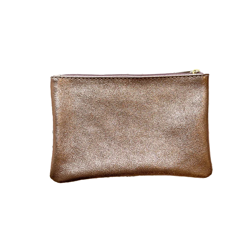 Metallic Leather Pouches