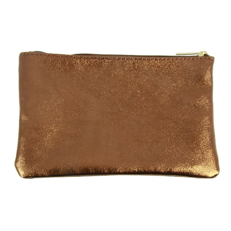 Metallic Leather Pouches