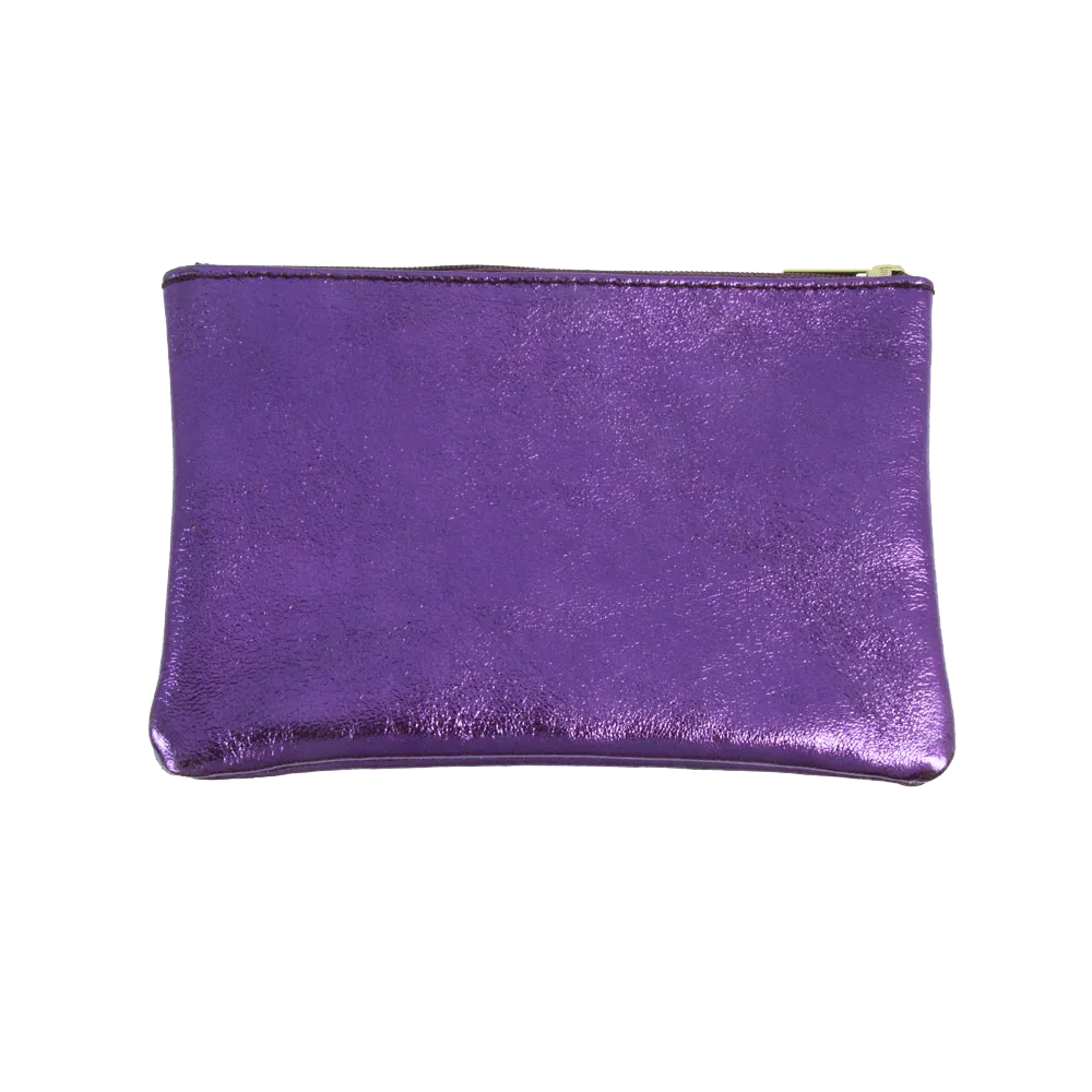 Metallic Leather Pouches