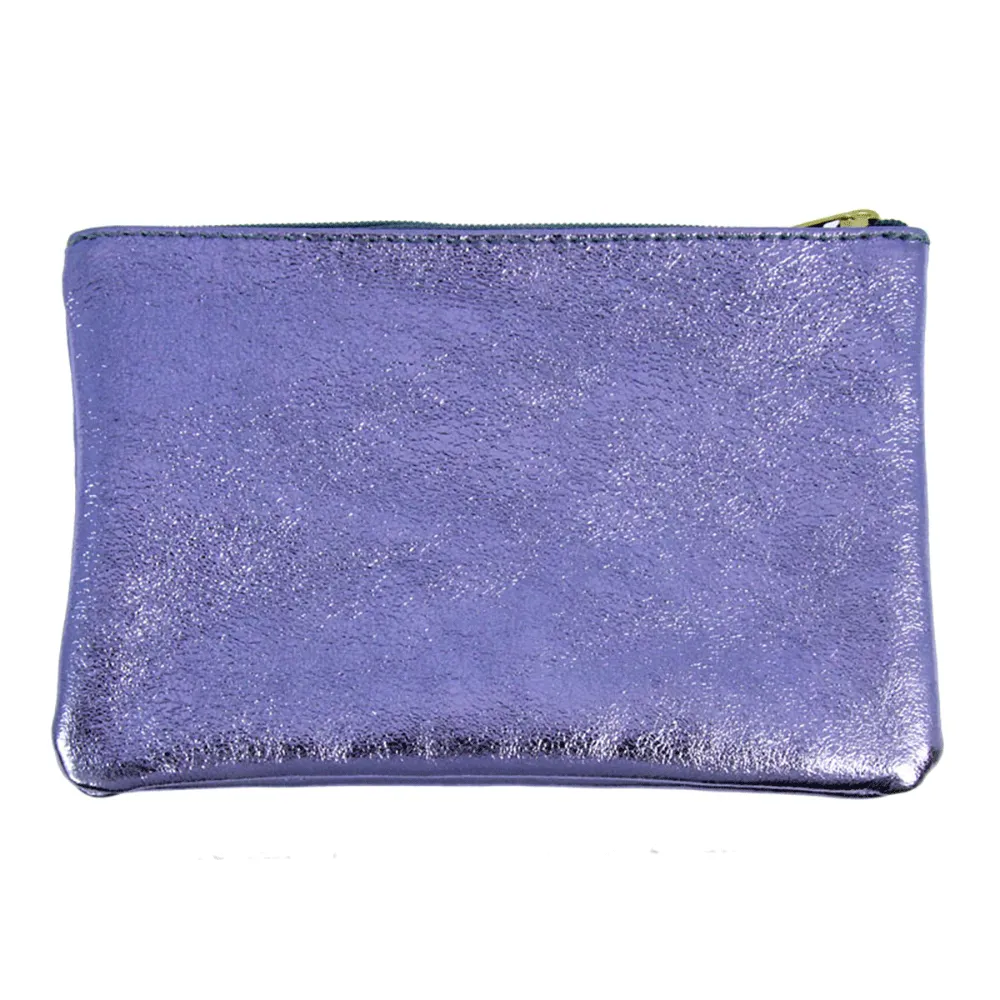 Metallic Leather Pouches