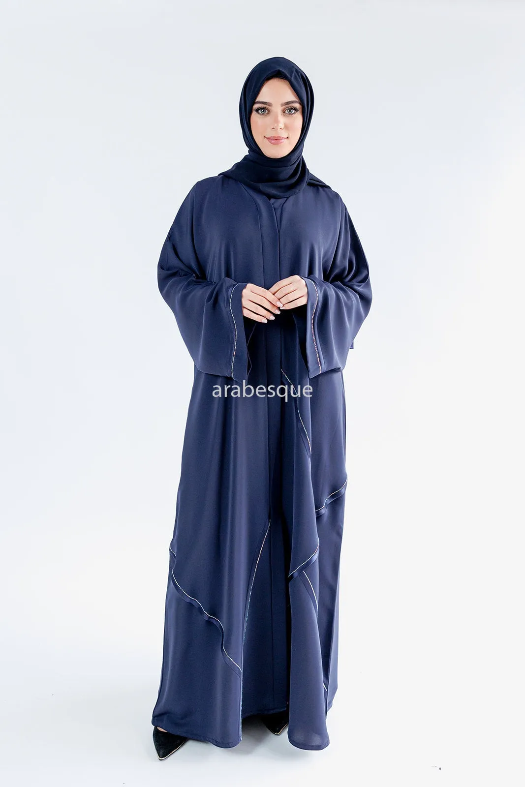 Noor Navy Luxury Nida Abaya