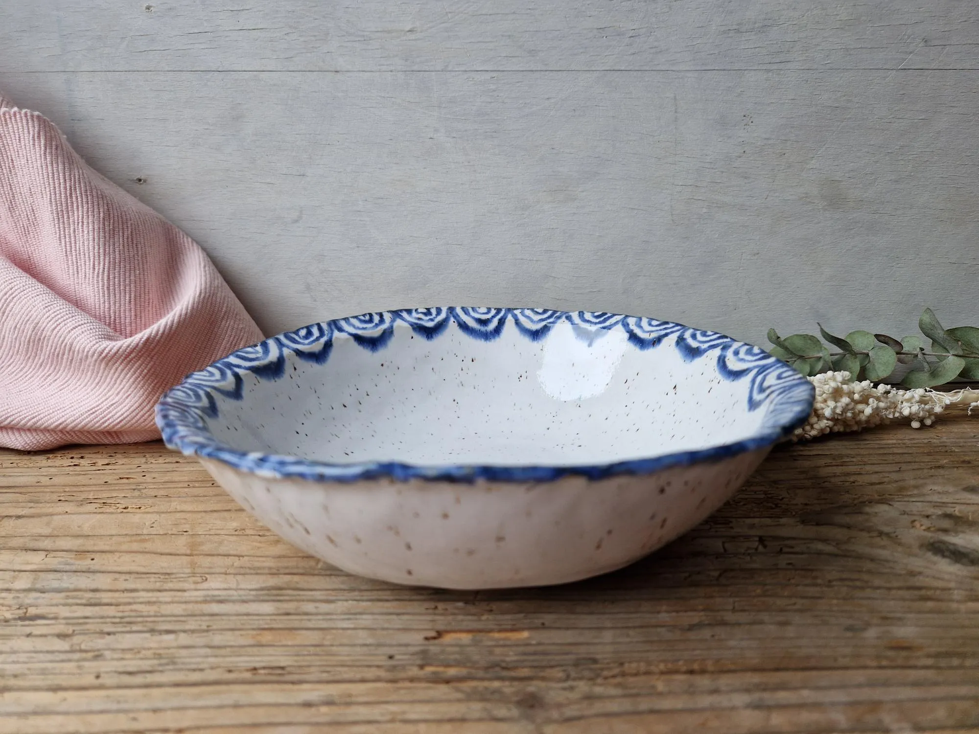 Pasta bowl handpainted No. 17