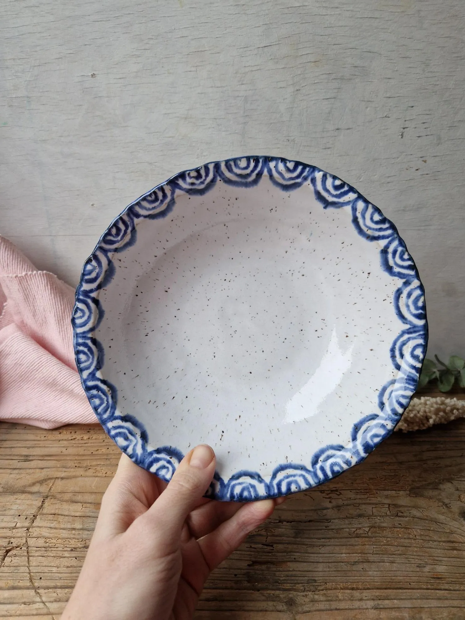 Pasta bowl handpainted No. 17