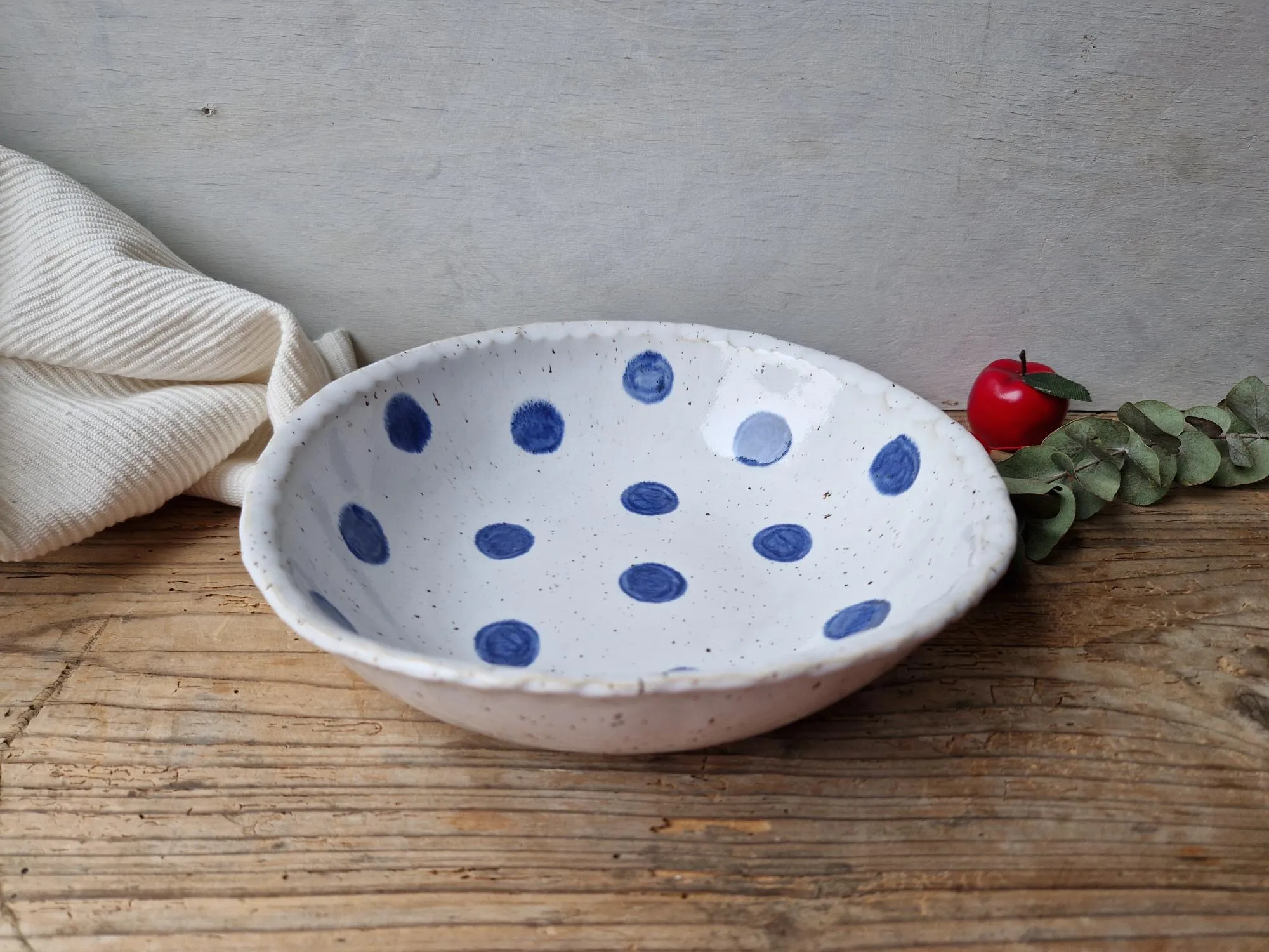 Pasta bowl polka dot No. 15