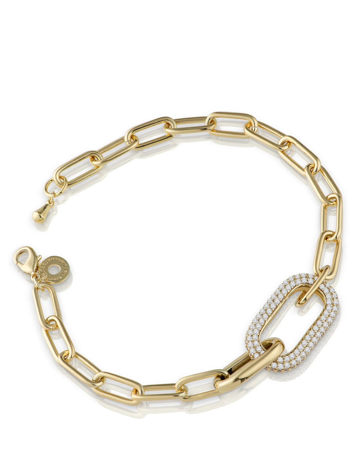 Pave Oval Link Bracelet