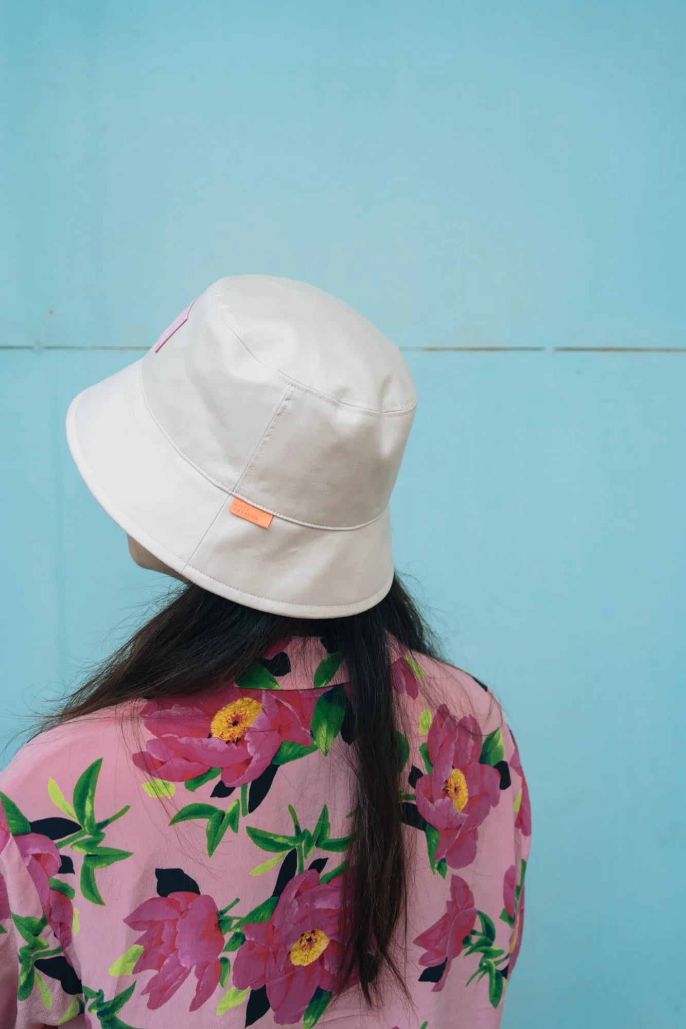 "Forest" Cotton Reversible Bucket Hat - Cream