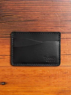 "Journeyman" Leather Card Wallet in Black