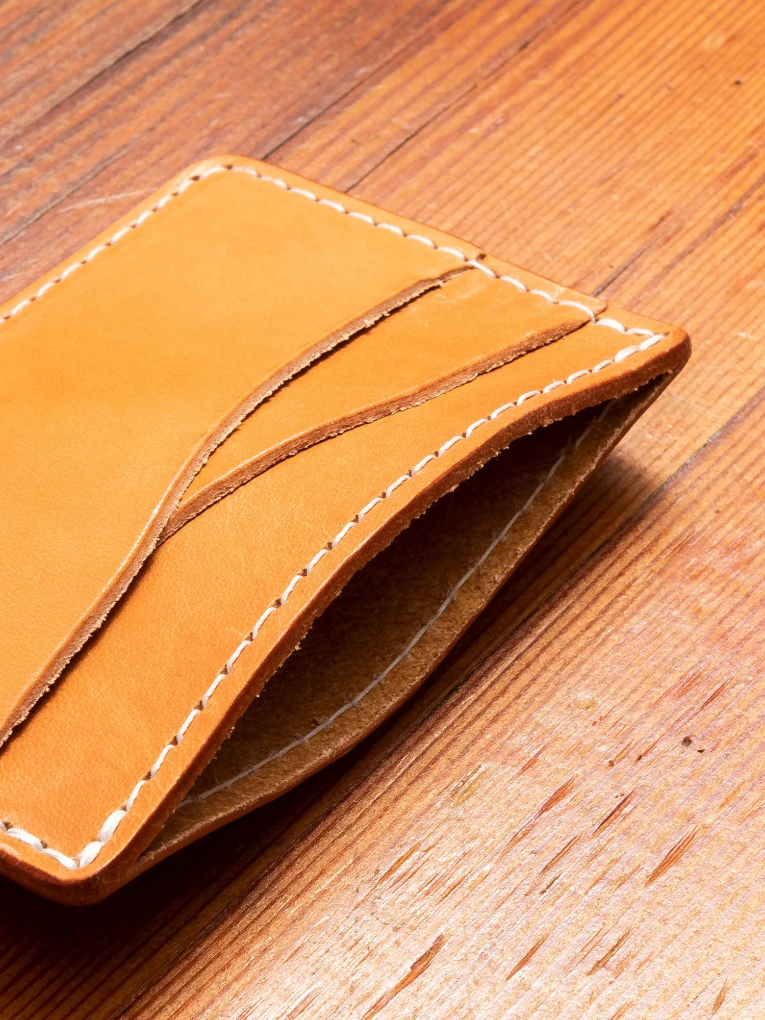 "Journeyman" Leather Card Wallet in Golden