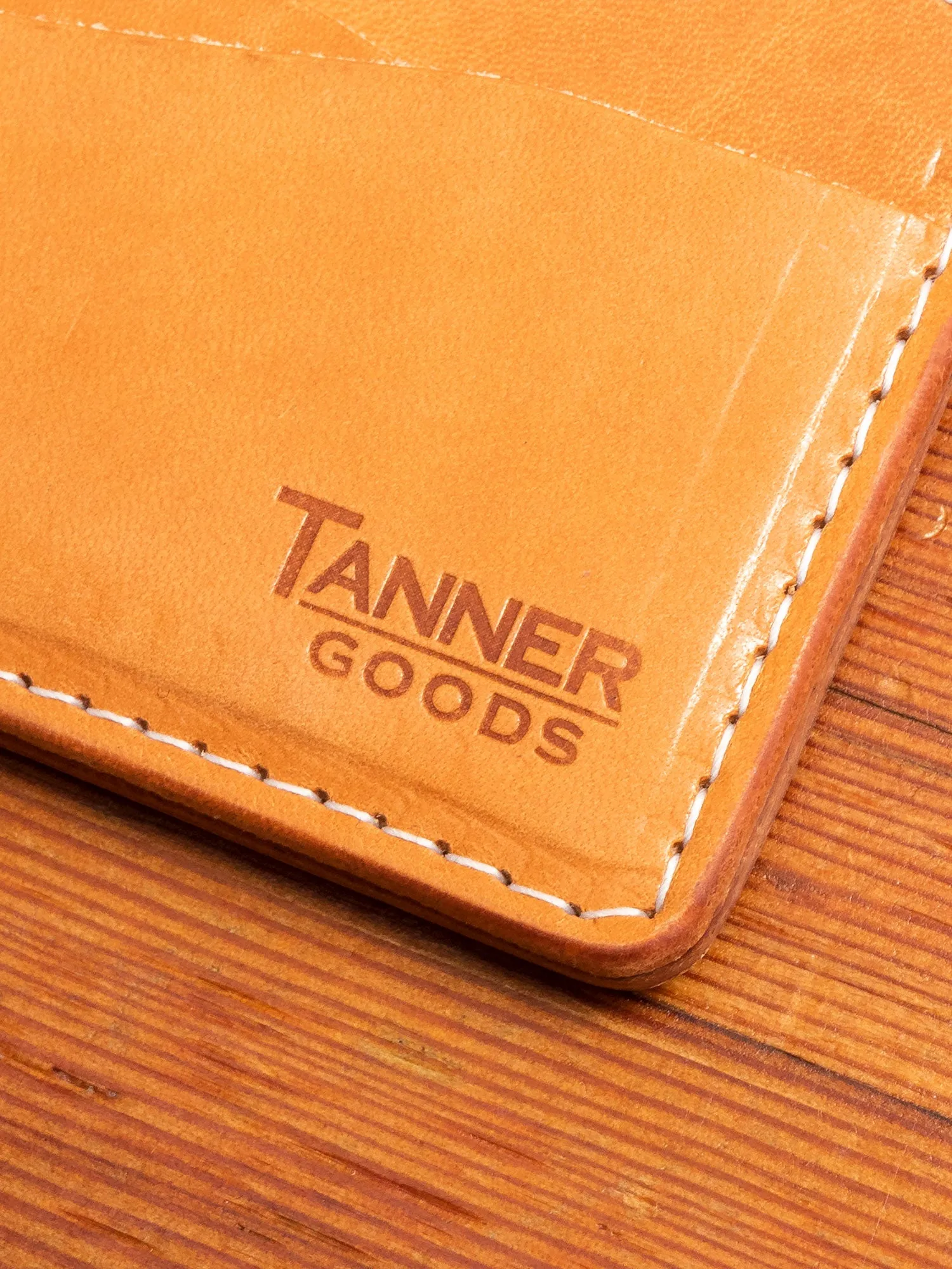 "Journeyman" Leather Card Wallet in Golden