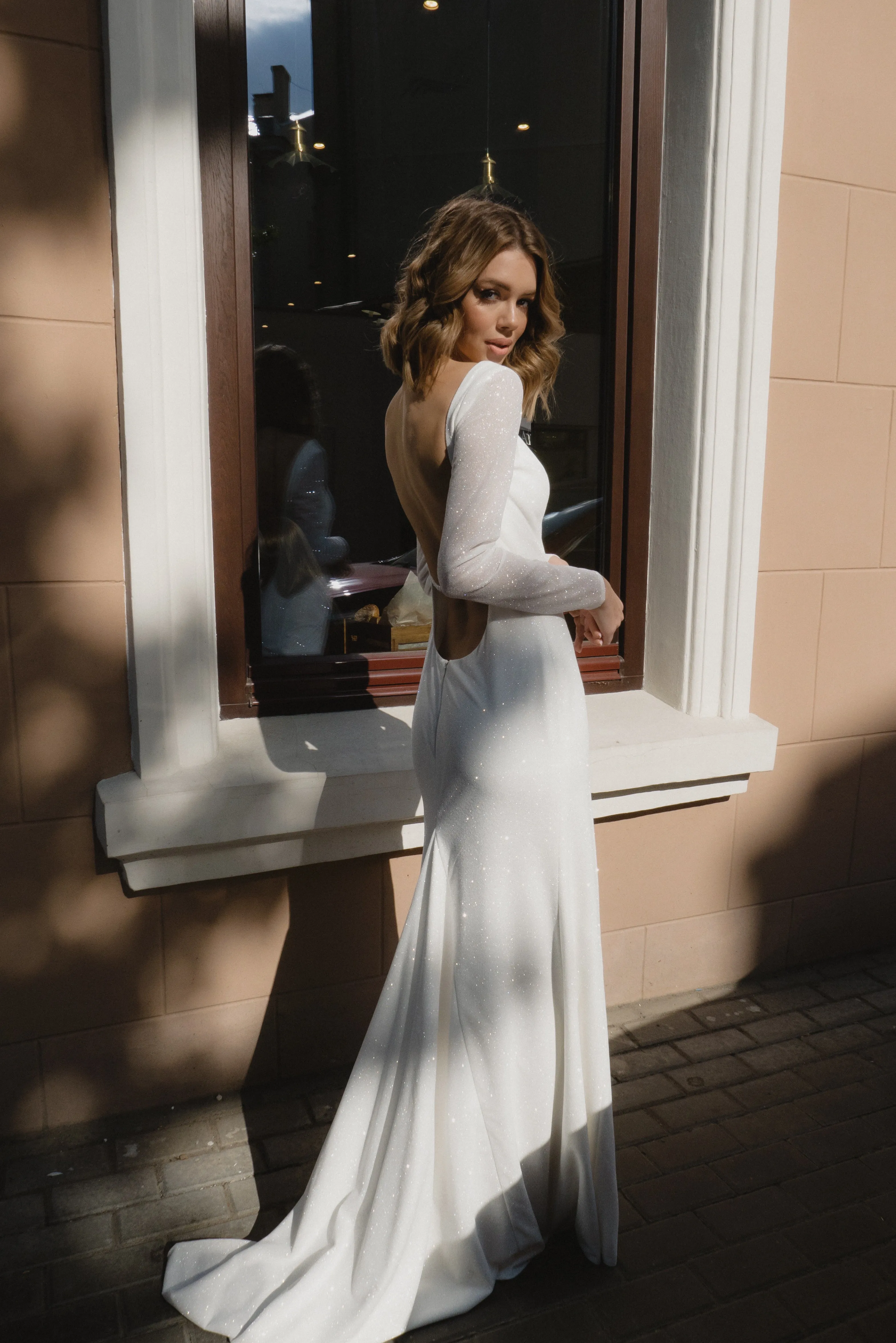 Shimmery Wedding Dress Celine