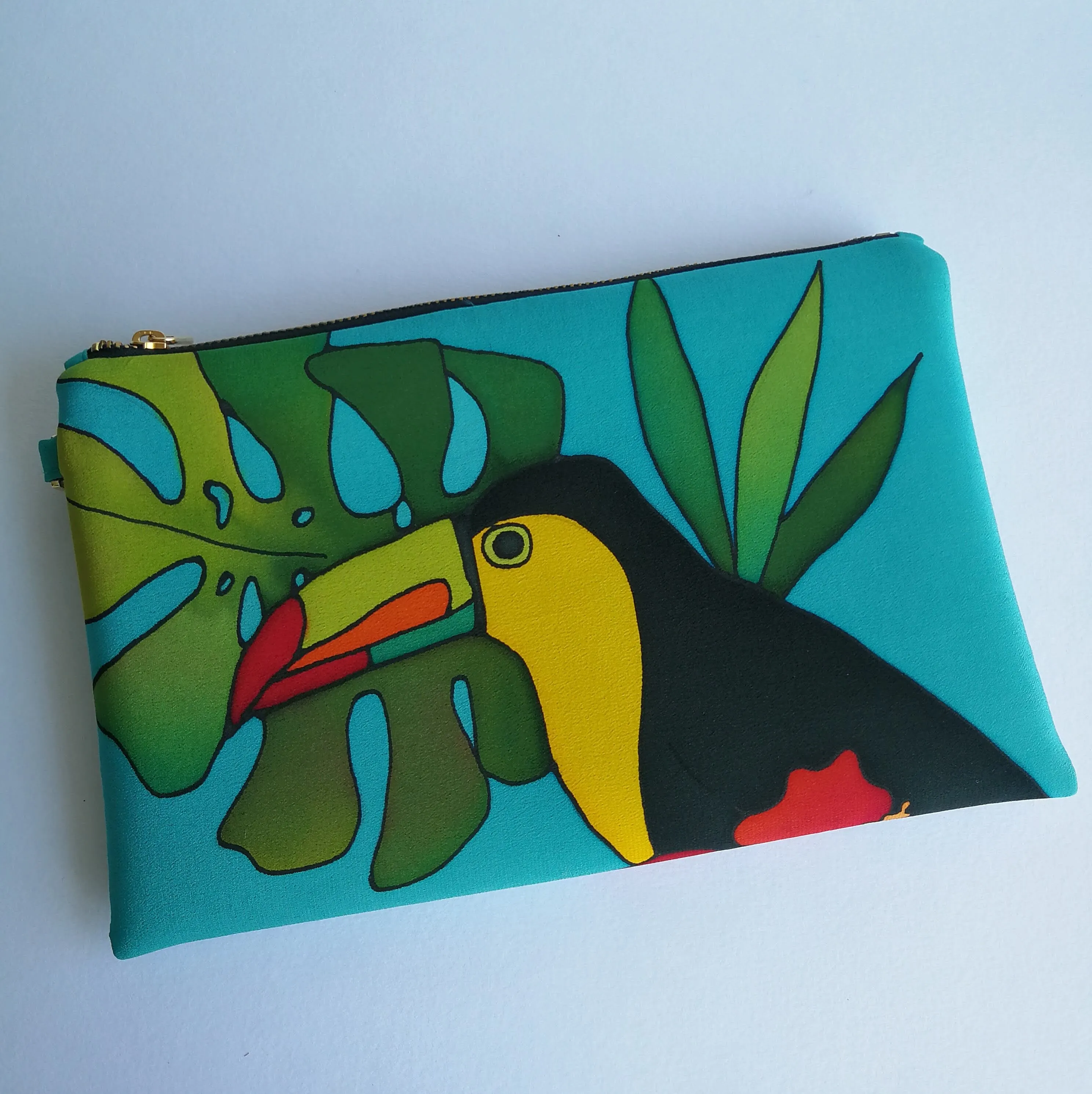 Silk Toucan Clutch