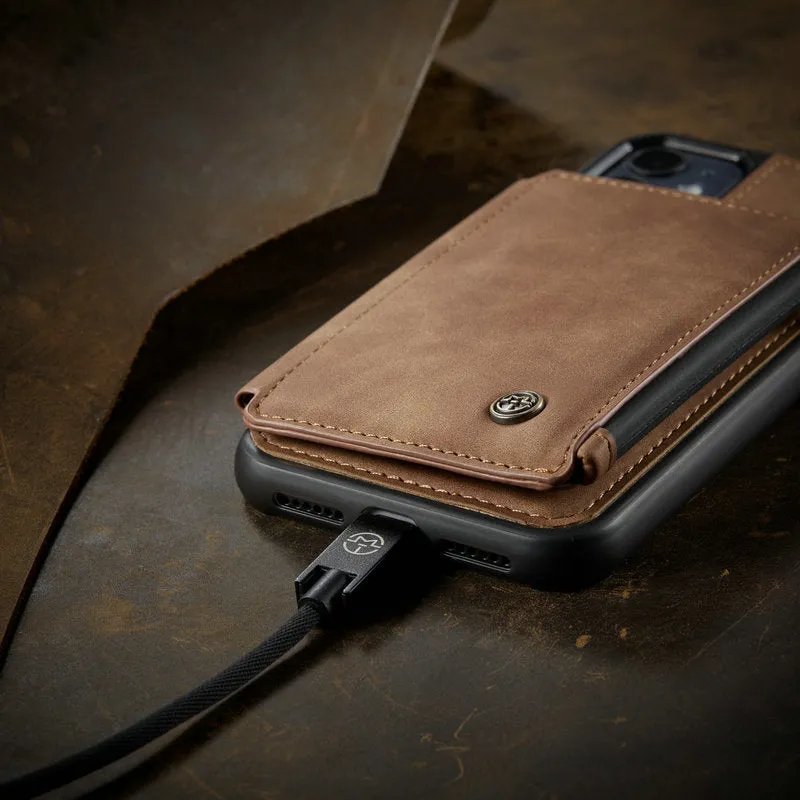 Slim Zipper Card Holder iPhone Wallet Case