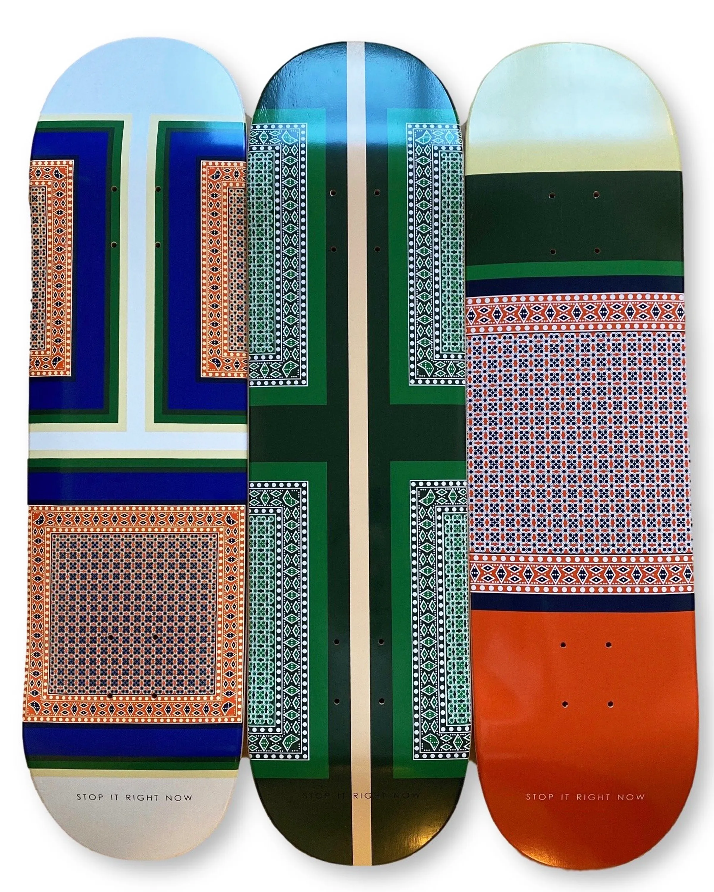 'Stop it Right Now' Print Skate Decks