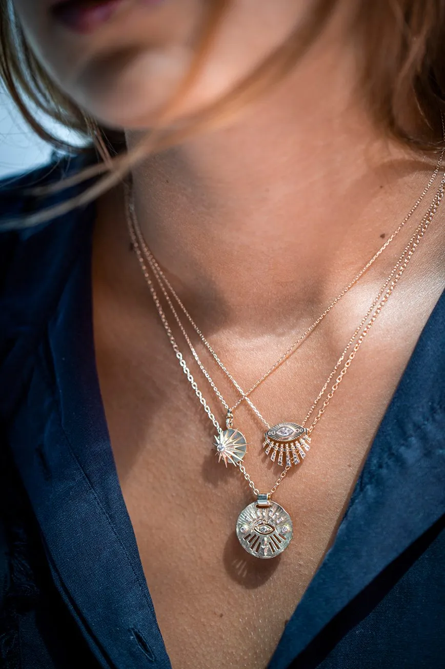 Sun Eye & Diamonds Necklace