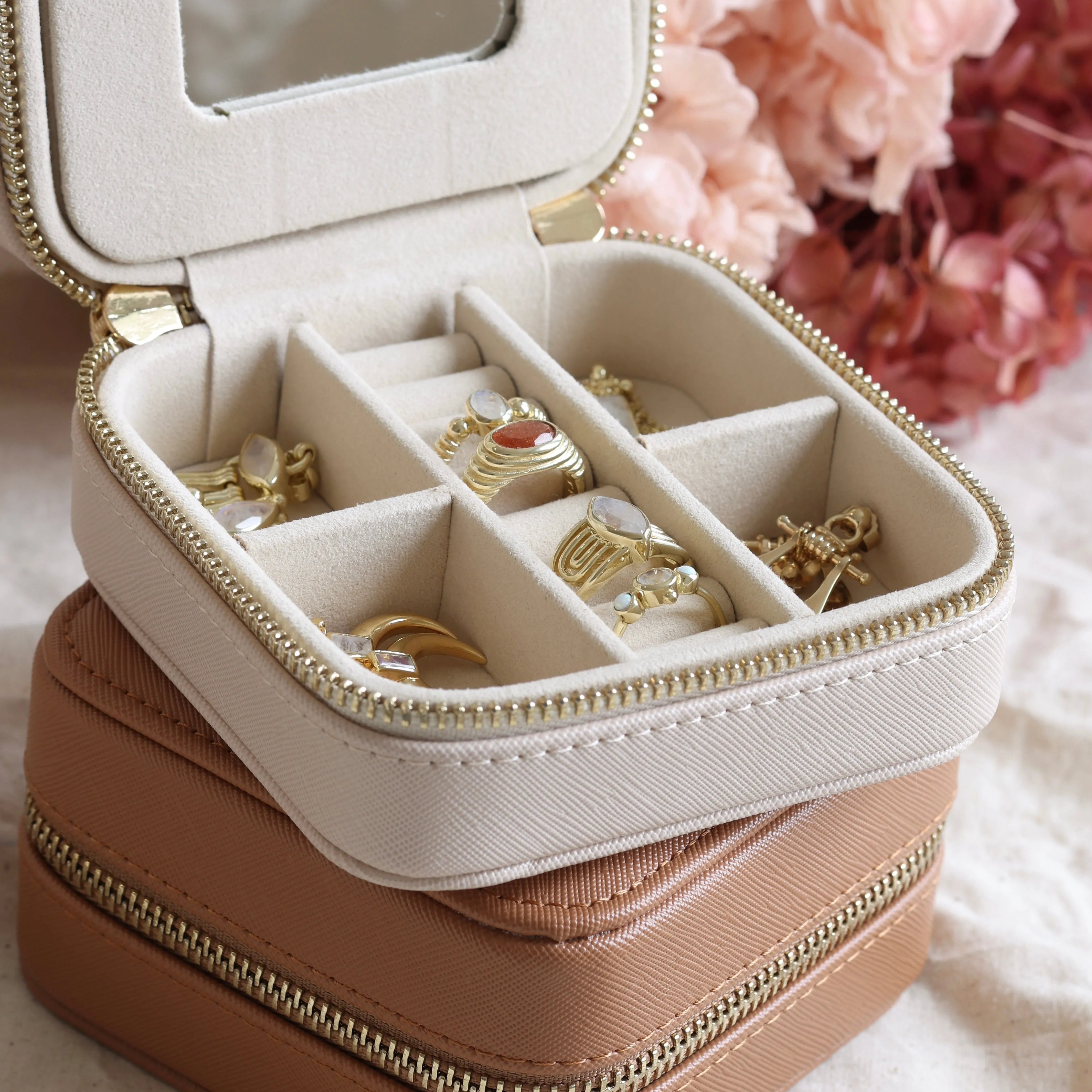 Tan Jewellery Case