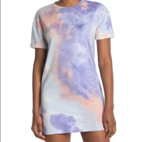 - Tie Dye Crew Neck T-Shirt Dress