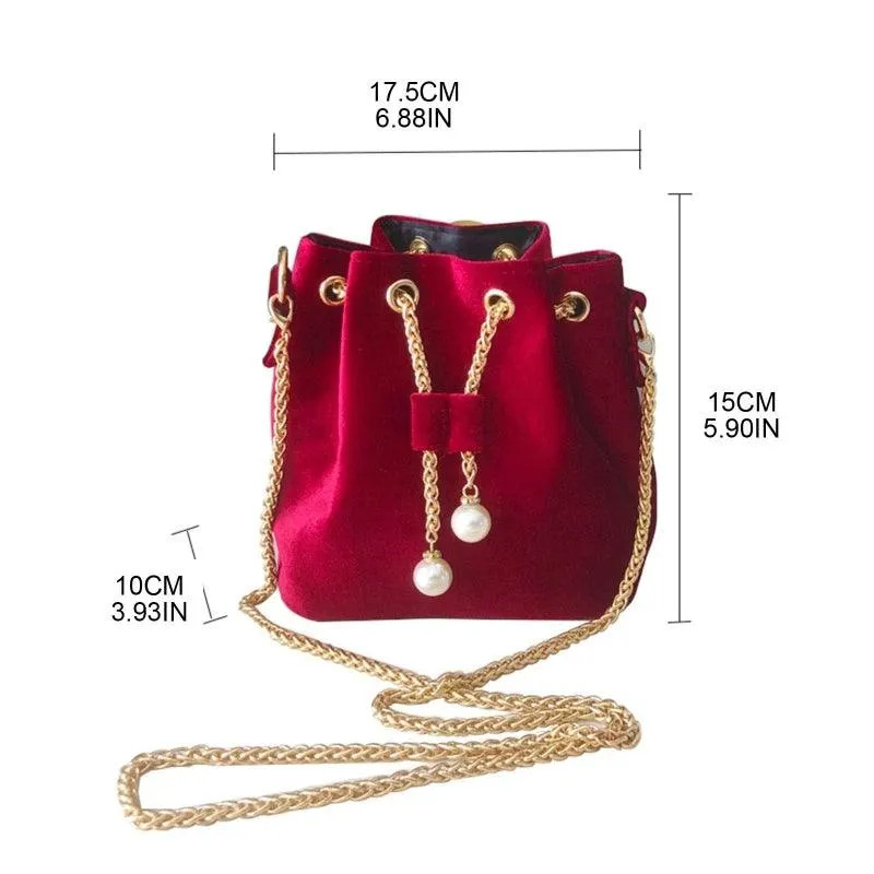 Velvet Bucket Bag