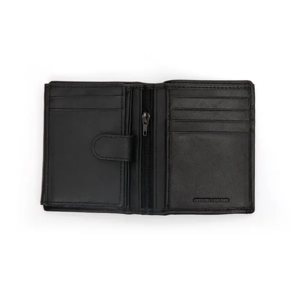 Versatile Coin Pocket Vertical Wallet-Black