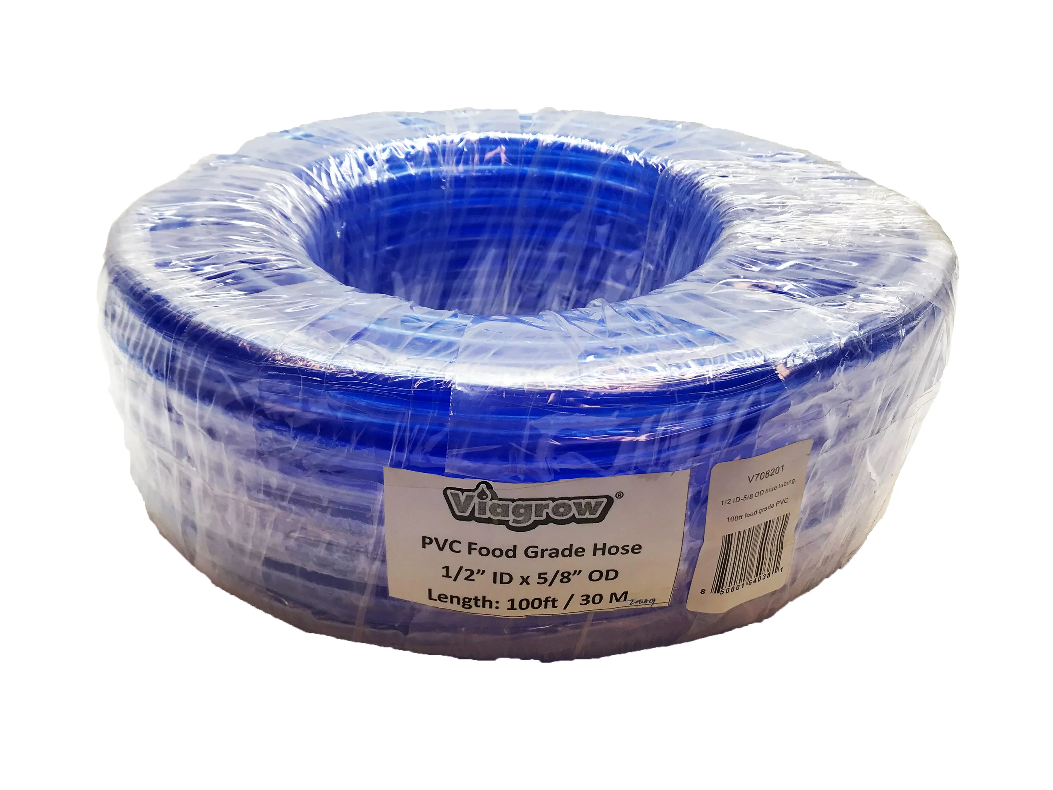 Viagrow Vinyl Multipurpose Irrigation Tubing (100ft, 1/2 ID-5/8 OD), Blue (Case of 6)