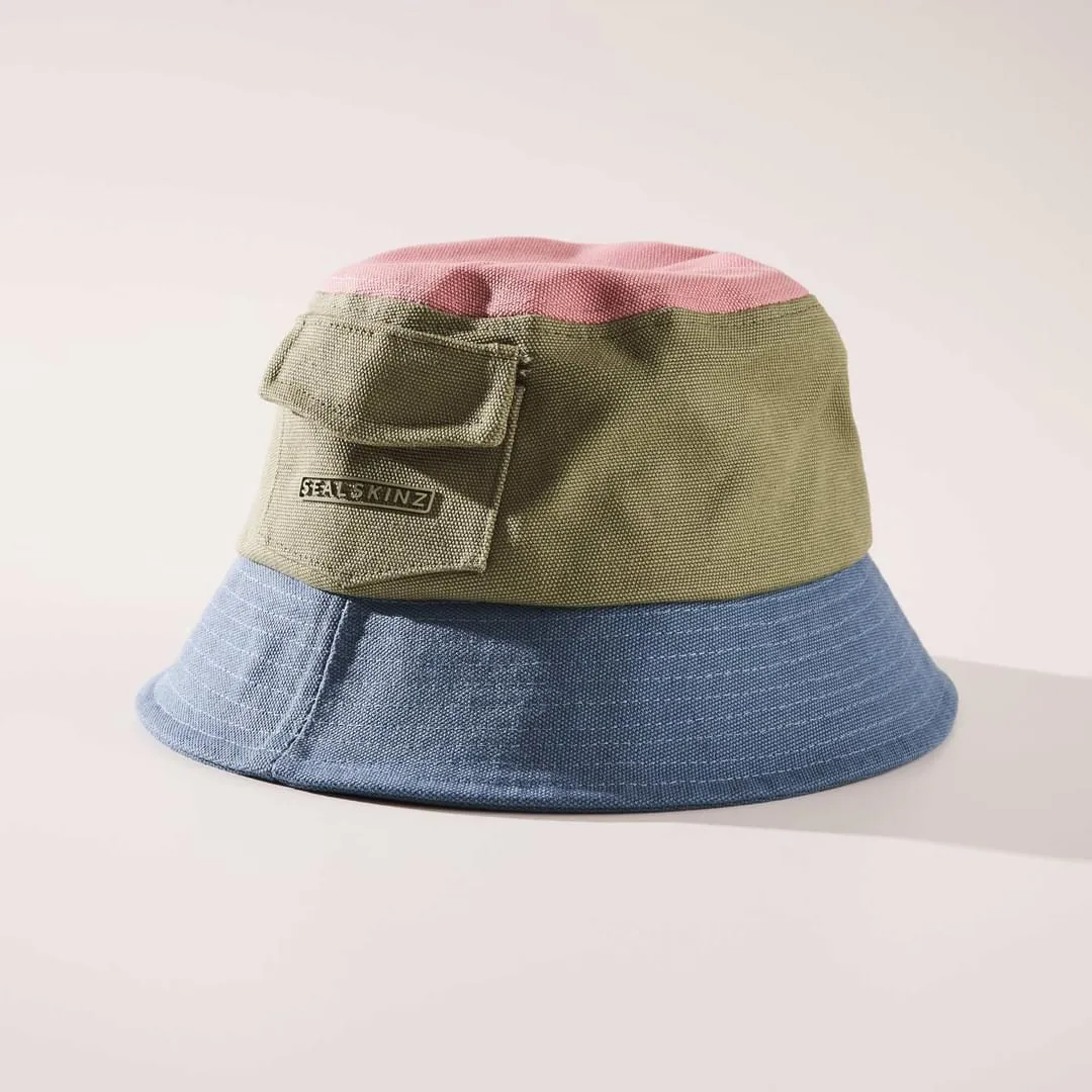 Waterproof Canvas Patch Pocket Bucket Hat