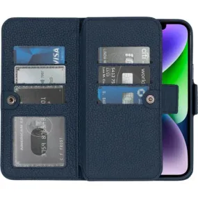 Windsor iPhone 14 Plus Bi-Fold Wallet Case, Monaco Blue