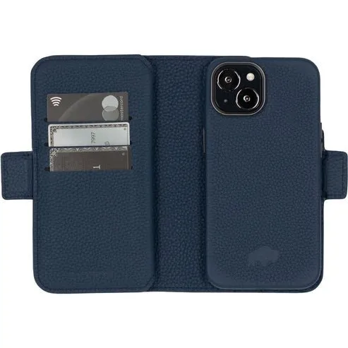 Windsor iPhone 14 Plus Bi-Fold Wallet Case, Monaco Blue