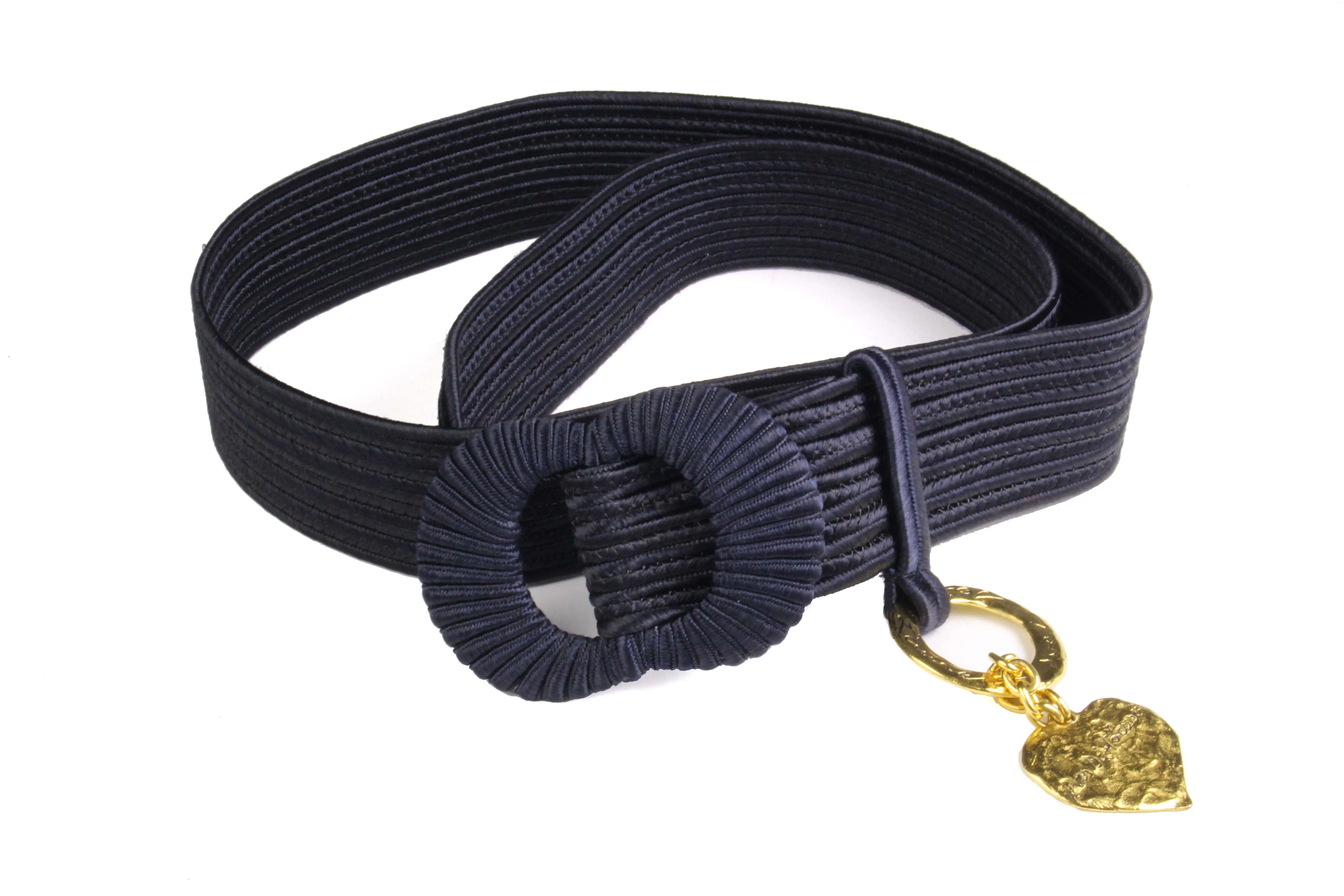 YVES SAINT LAURENT black passementerie belt