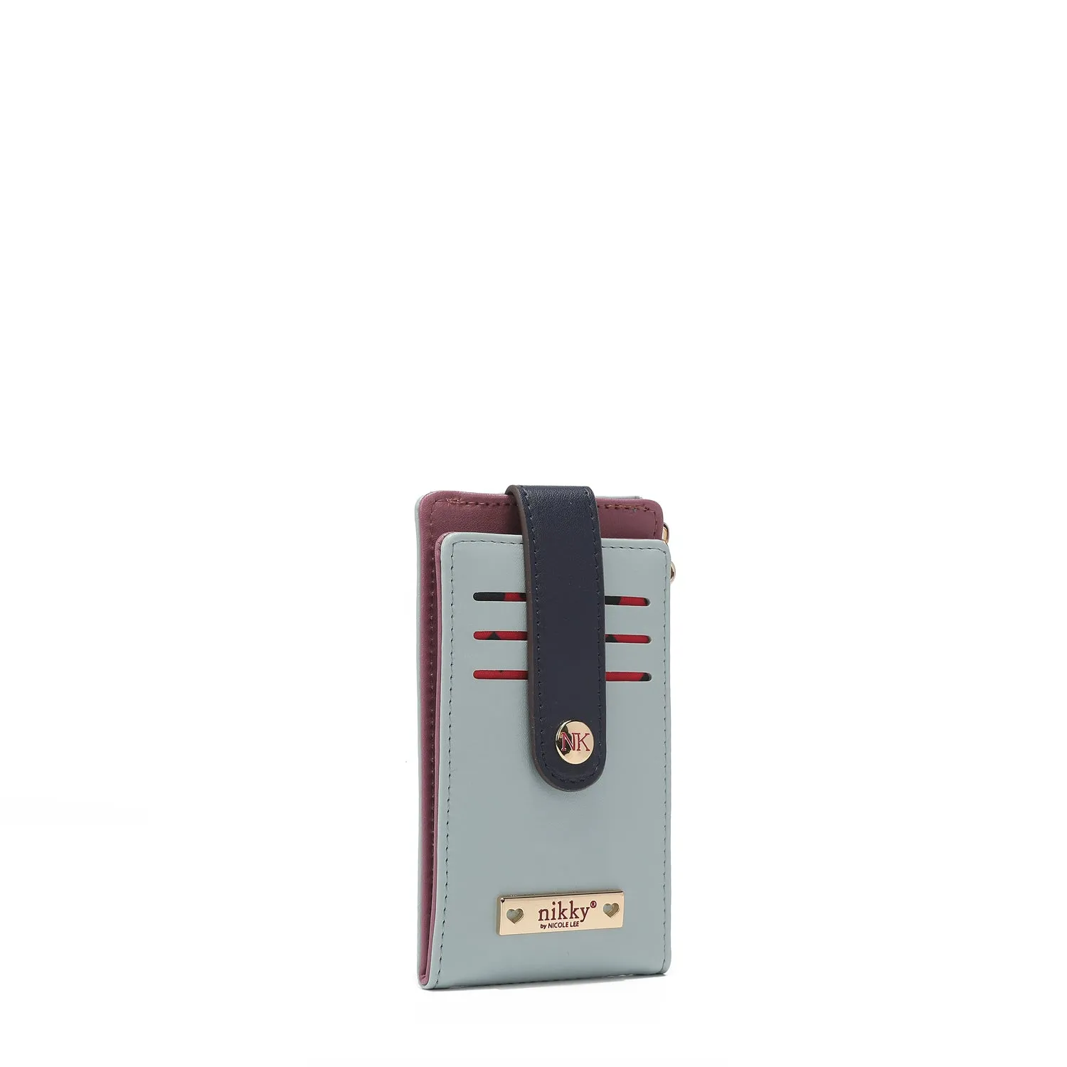 ZIP AND SNAP BUTTON BIFOLD CARDHOLDER